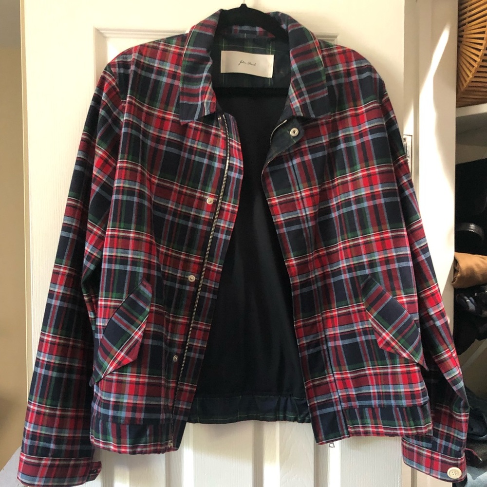 Julien David plaid lightweight jacket